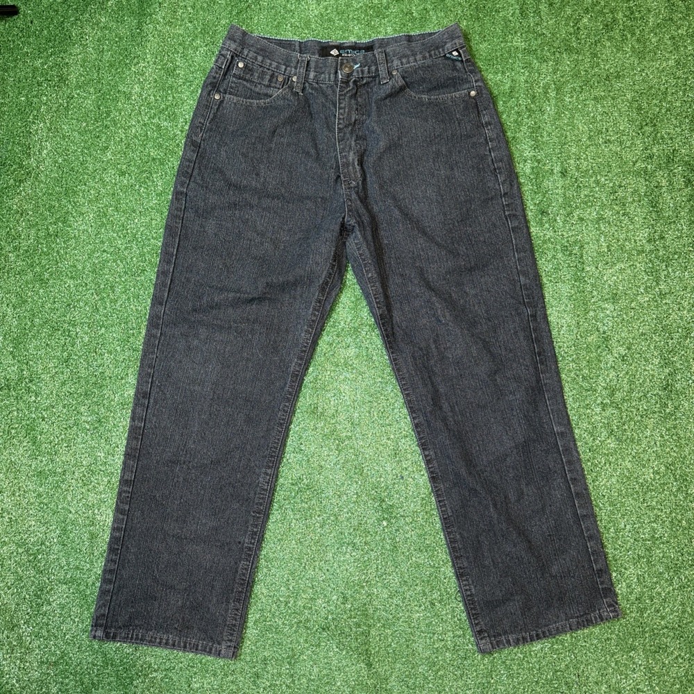 Vintage Y2K Enyce Jeans Baggy‎ Embroidered Dark Wash Style Denim Size 36x30